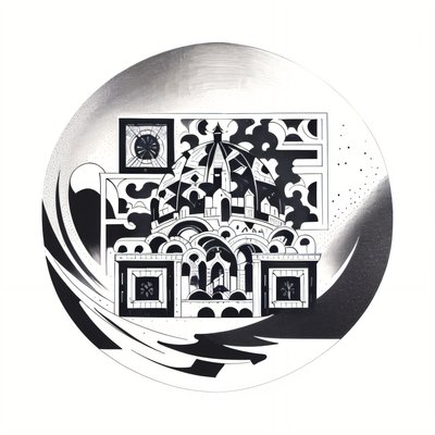 Domed Building Ink Tattoo QR Code for Temporary Tattoos