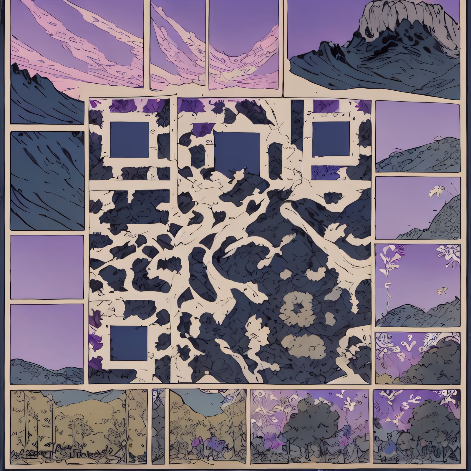 Mountain Comic Panels QR Code for Posters — image 1