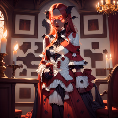 Vampire Girl Gothic Hall QR Code for Posters — image 1